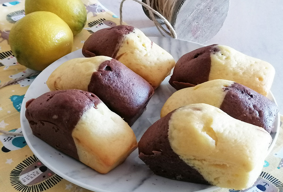 Mini plumcake soffici bicolore - Ricetta Fatto in casa da Benedetta